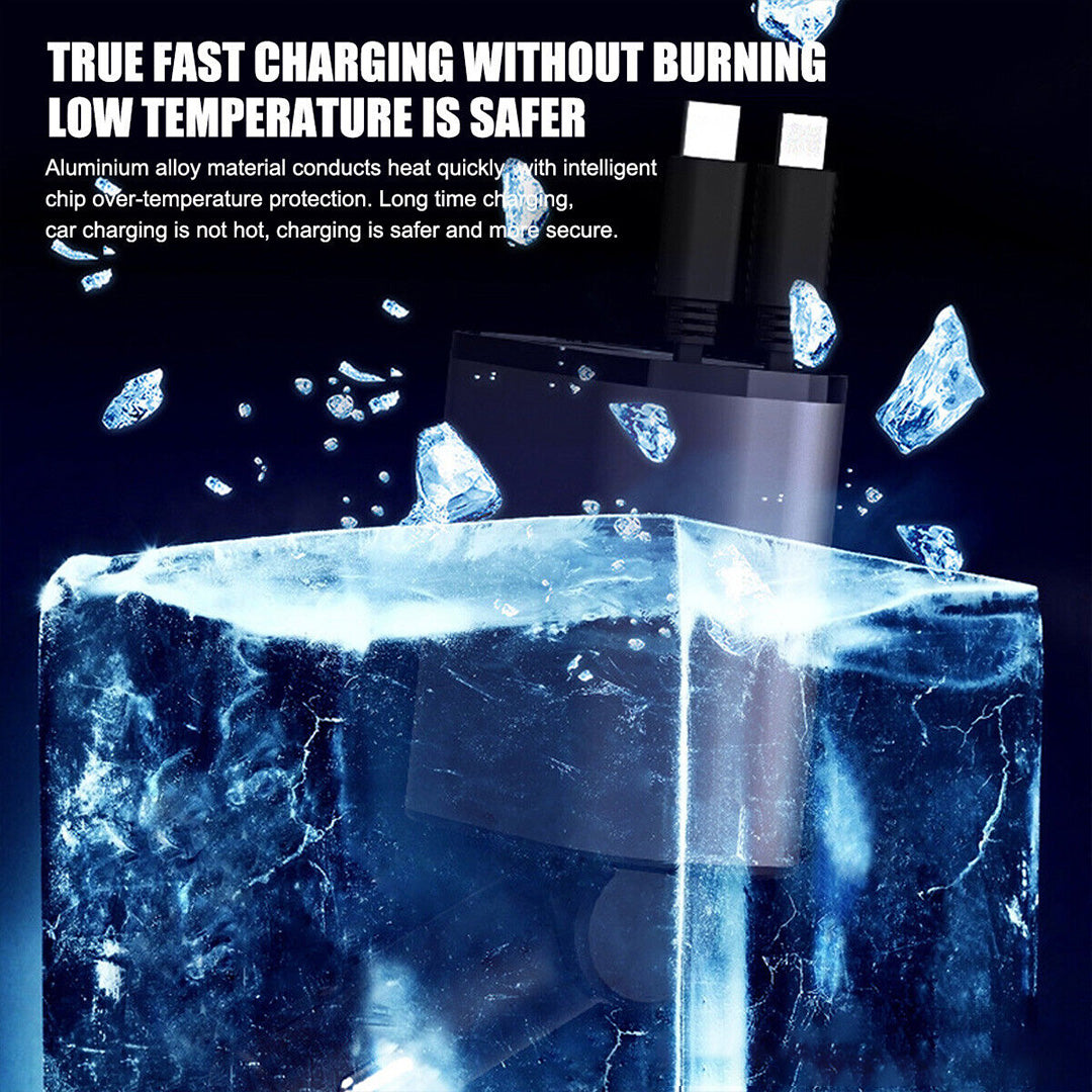 4 in 1 Super Fast Car Charger (Pack of 2)