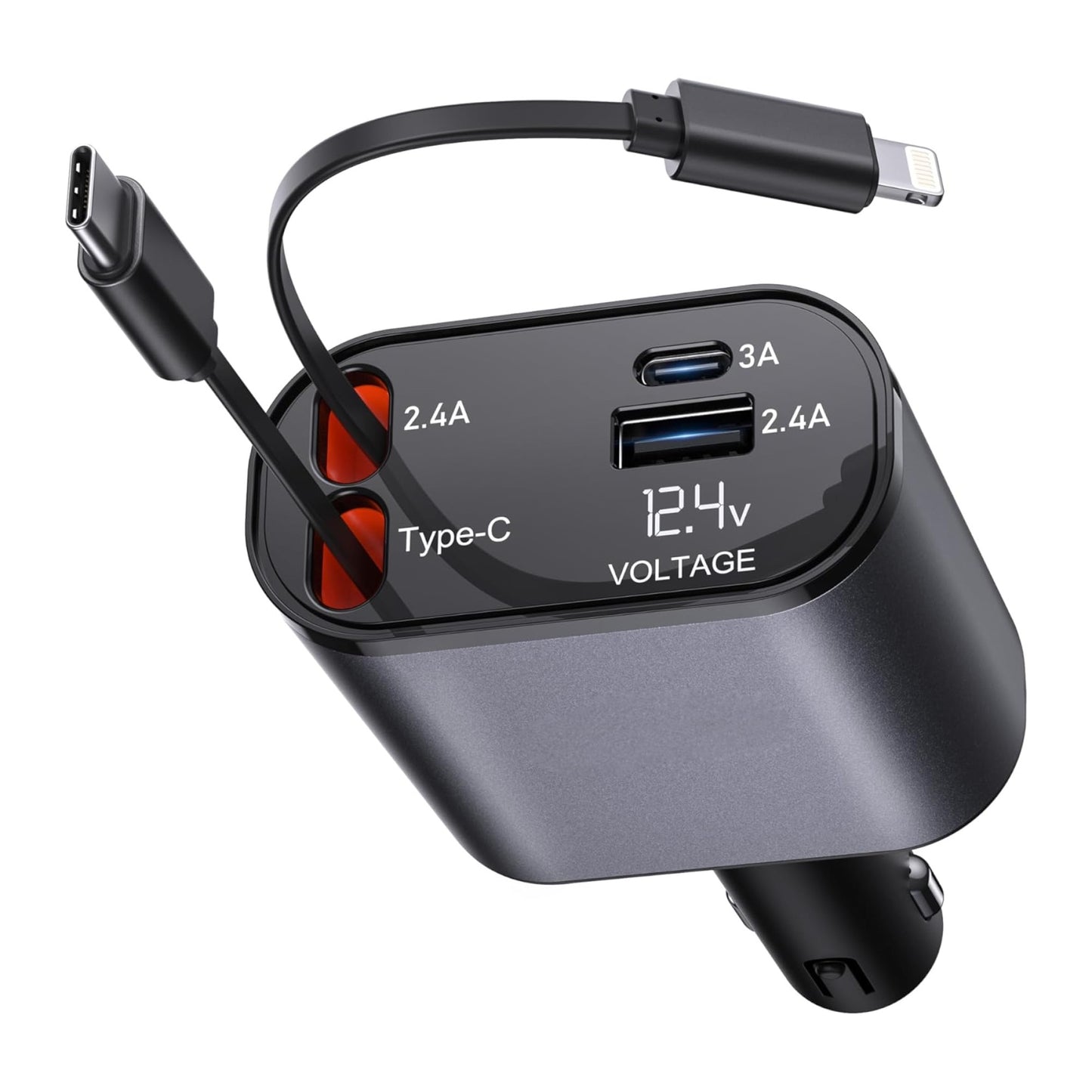 4 in 1 Super Fast Car Charger (Pack of 2)