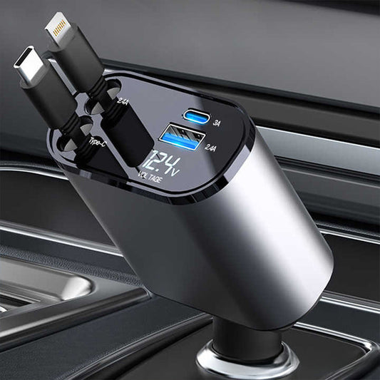 4 in 1 Super Fast Car Charger (Pack of 2)