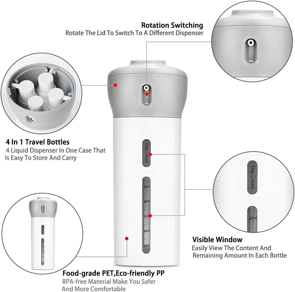 4 in 1 Travel Multi-Dispenser (Pack of 2)