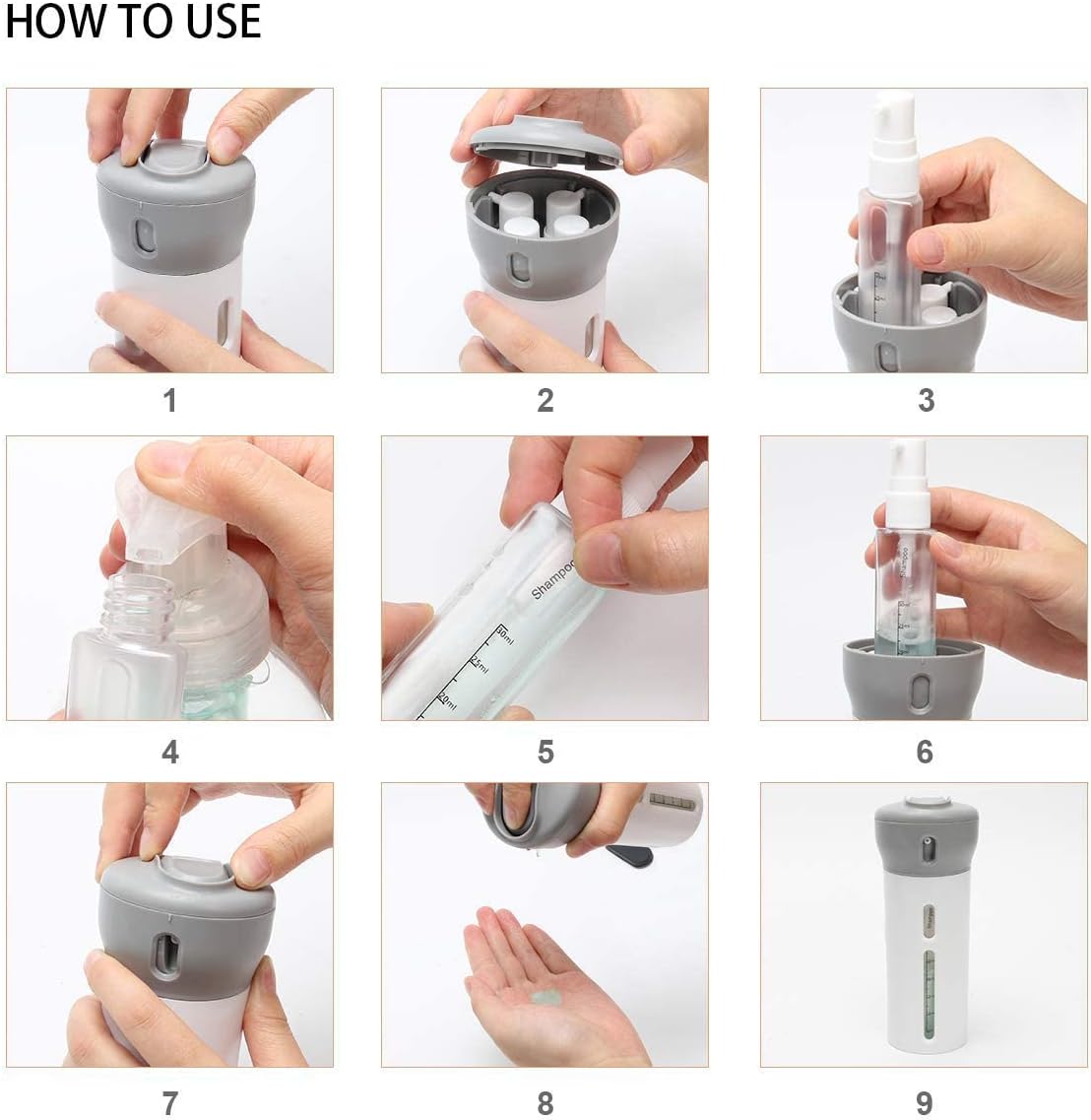 4 in 1 Travel Multi-Dispenser (Pack of 2)