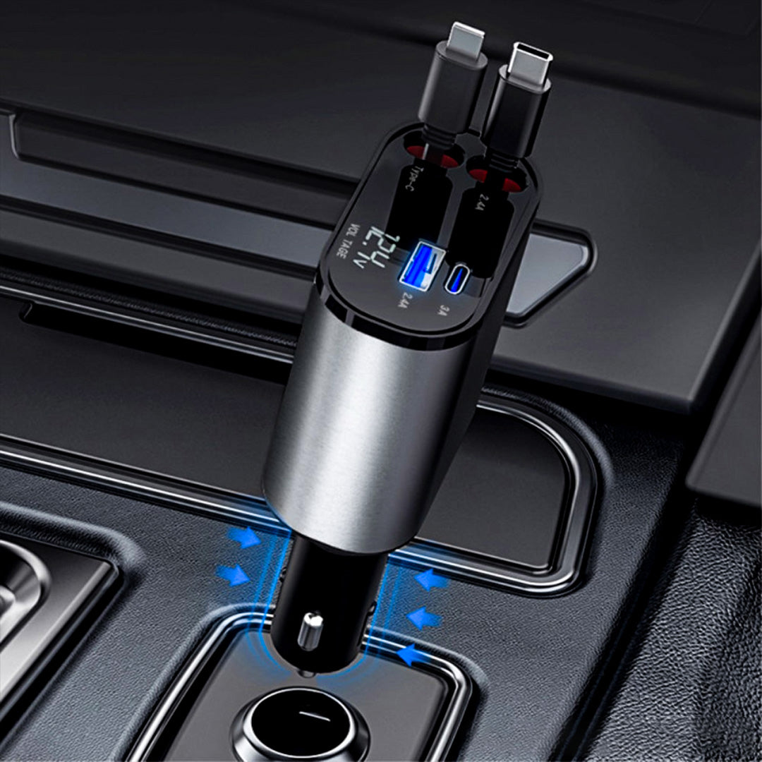4 in 1 Super Fast Car Charger (Pack of 2)