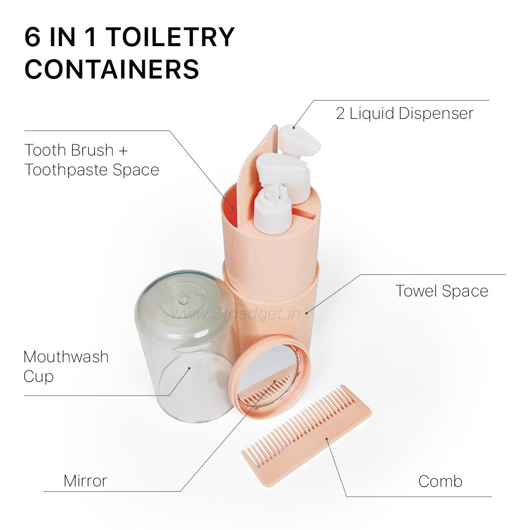 6 in 1 Essential Travel Kit (Pack of 2)
