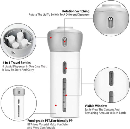 4 in 1 Travel Multi-Dispenser (Pack of 2)